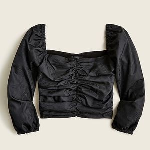 J.Crew Ruched Puff Sleeve Crop Top